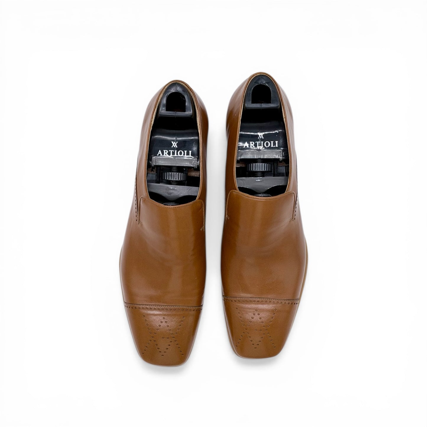 Mocassin Artioli en cuir souple marron