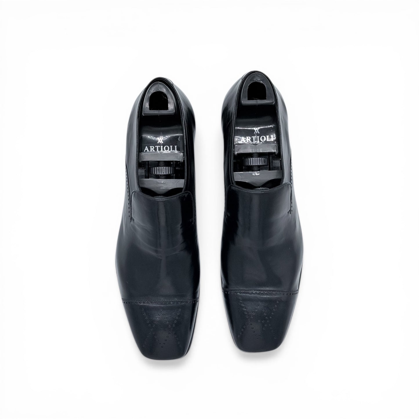Mocassin Artioli en cuir souple noir