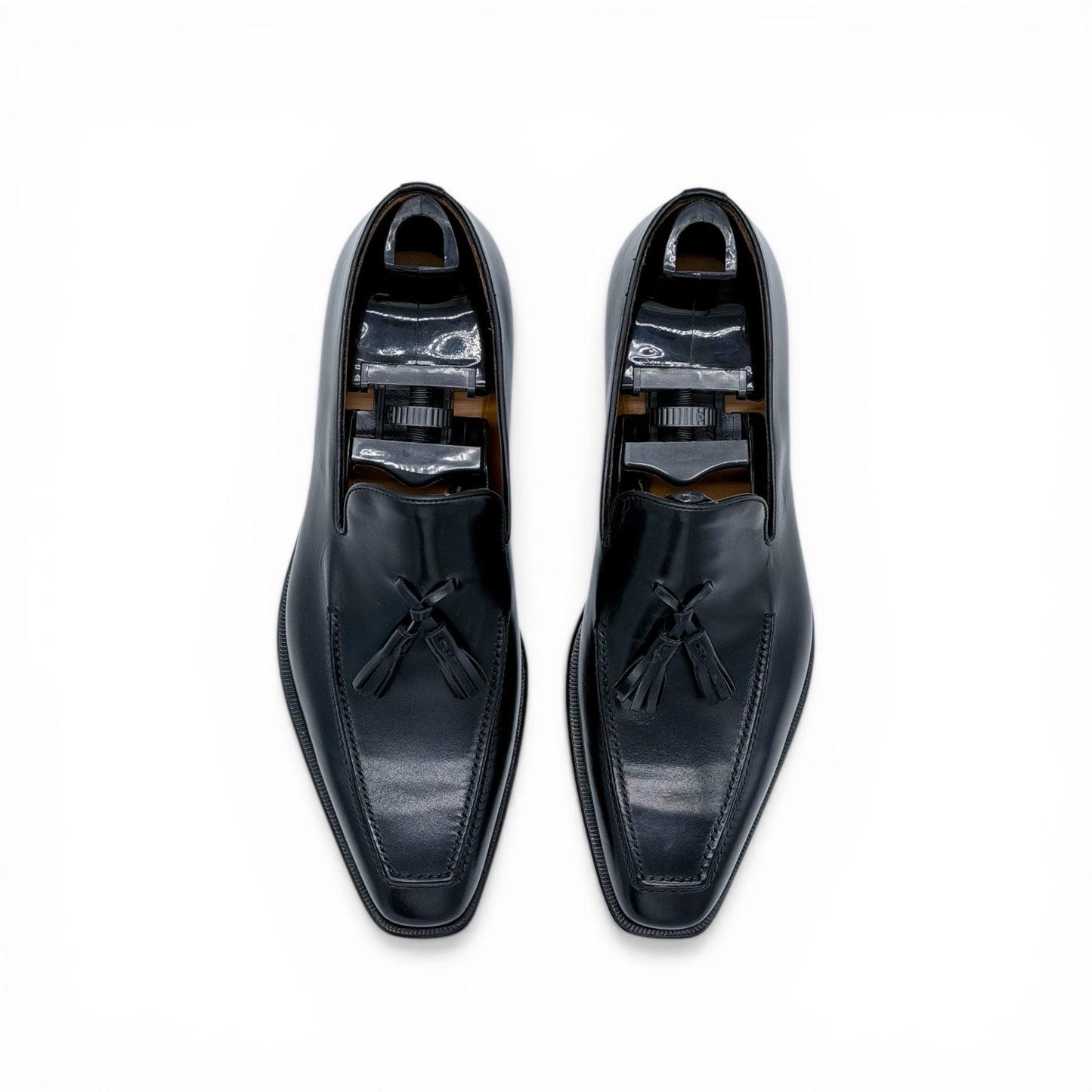 Mocassin Roberto Celk à pompon en cuir noir