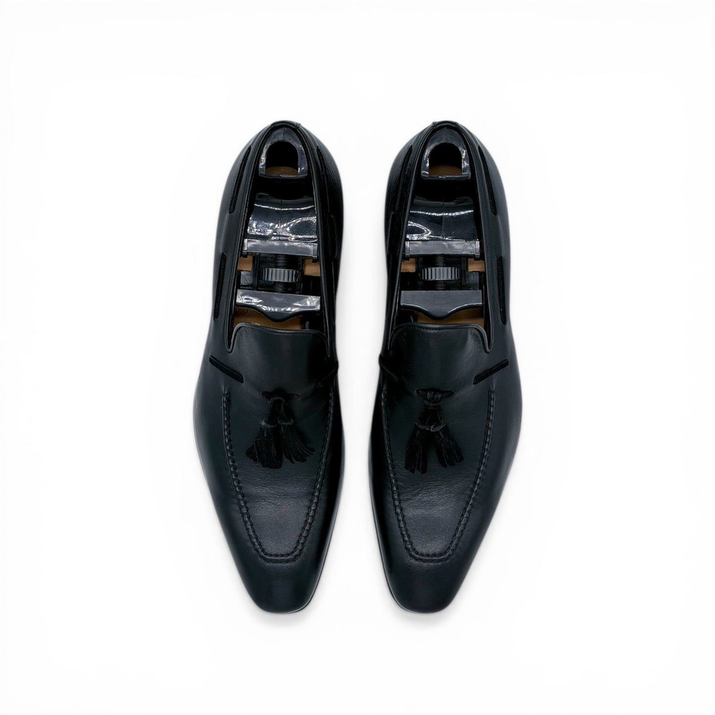Mocassin Roberto Celk à pompon en cuir noir