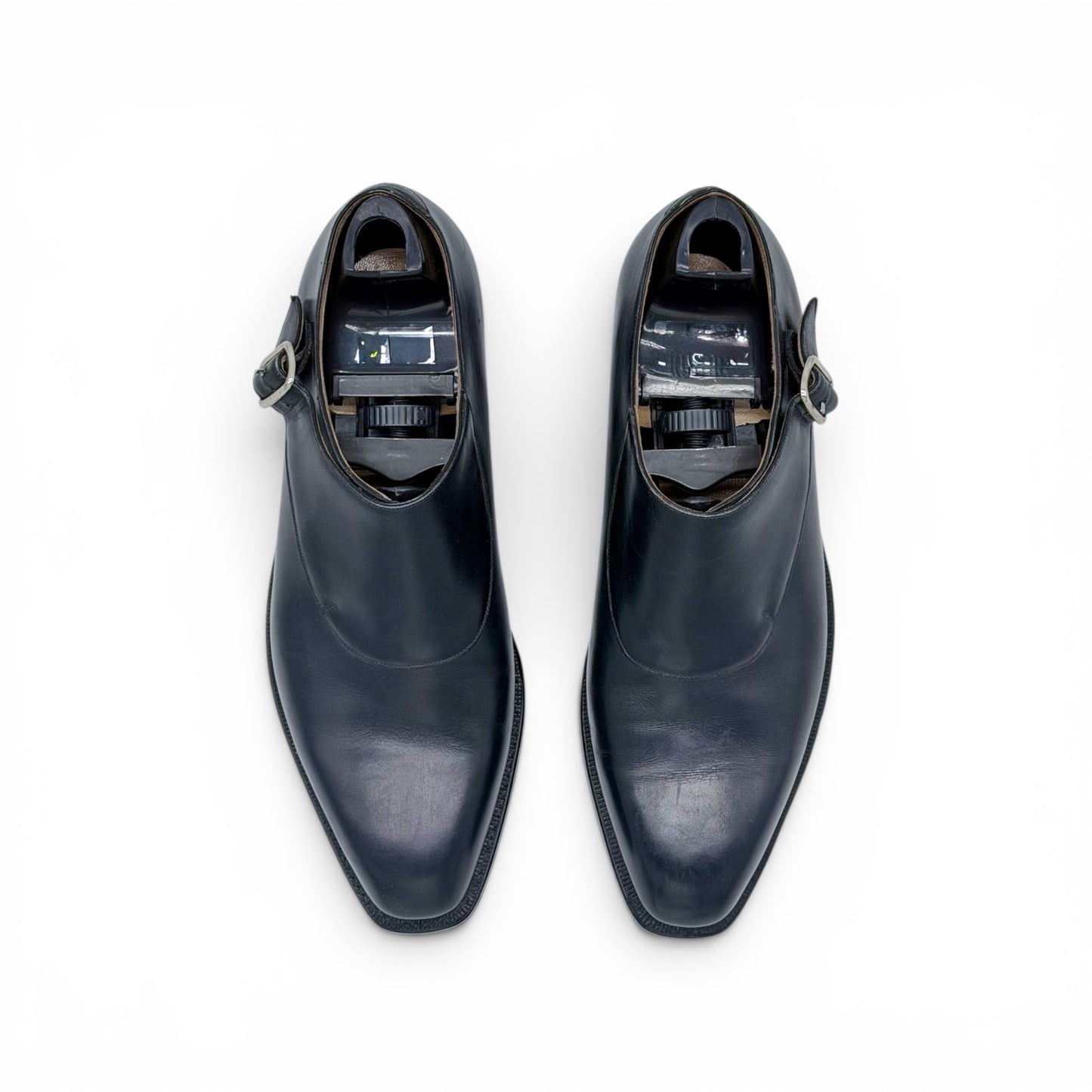 Soulier à boucle argentée Roberto Celk en cuir noir