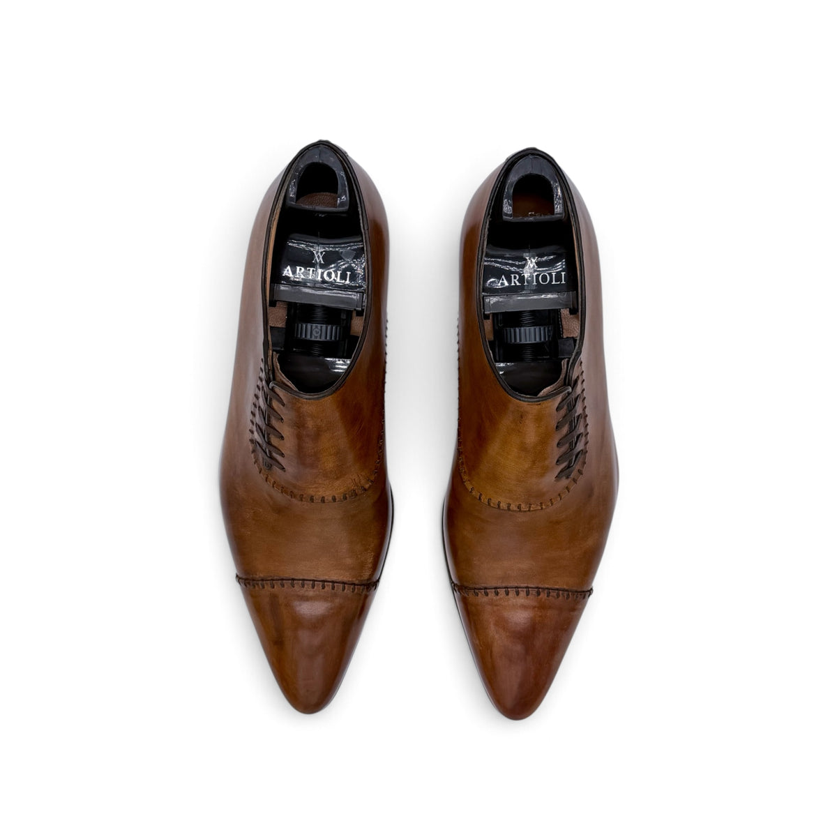 Richelieu Artioli en cuir marron