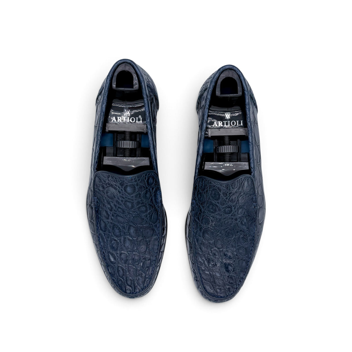 Mocassin Artioli en cuir de crocodile marine