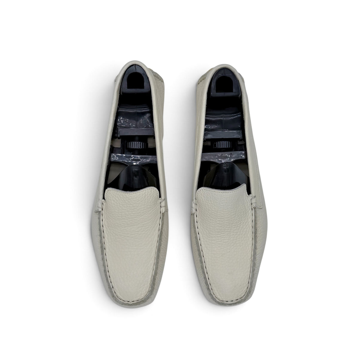 Mocassin car shoe Roberto Celk en cuir grainé beige