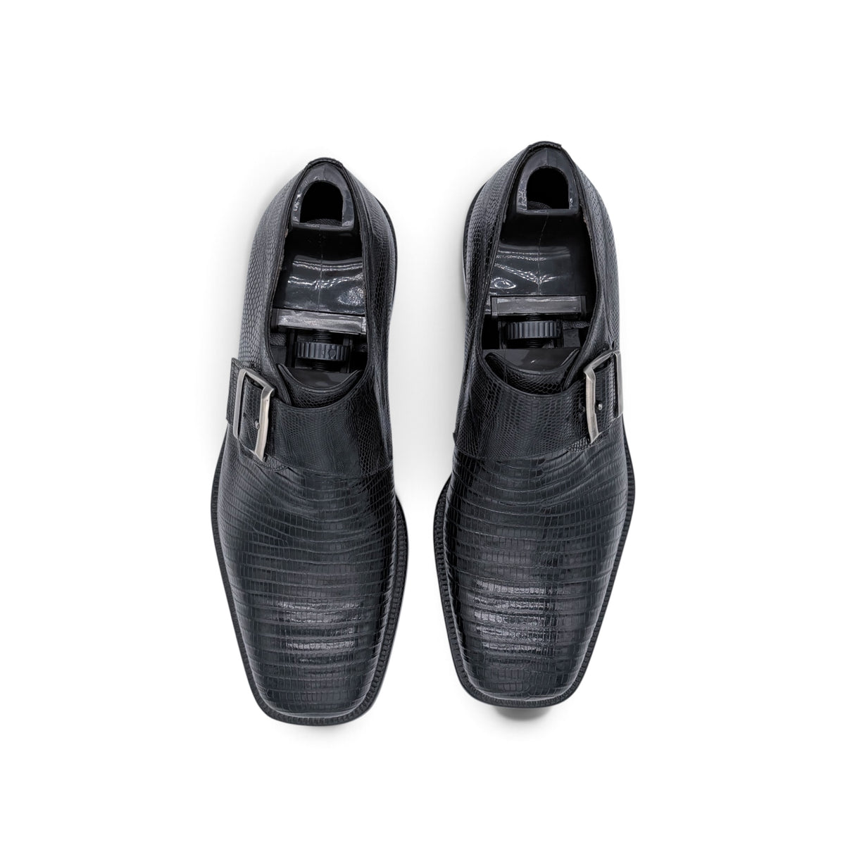 Soulier à boucle Roberto Celk en cuir de téjus noir