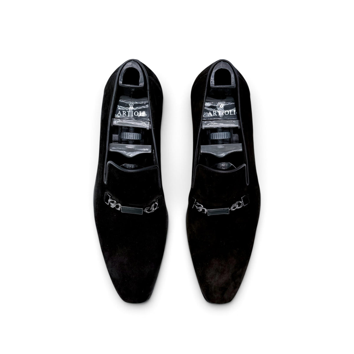 Mocassin Artioli avec étrier en suede noir