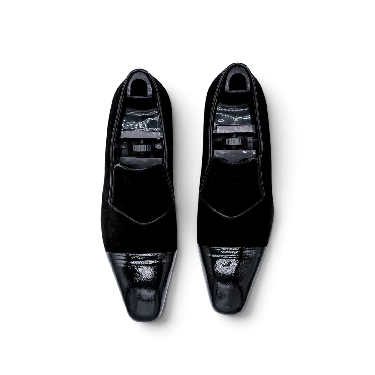 Mocassin Roberto Celk en suede et vernis noir