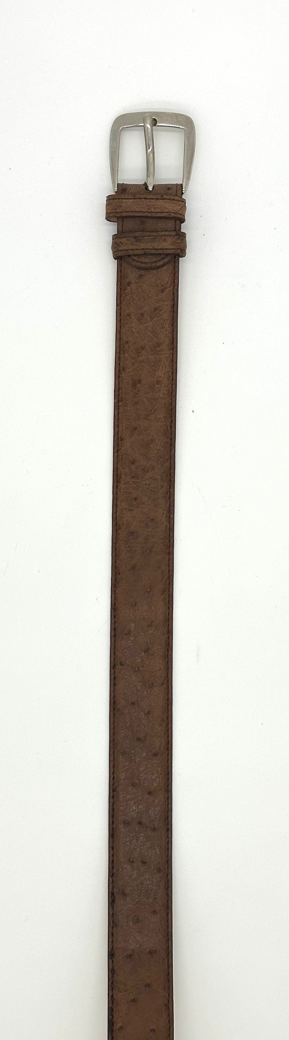 Ceinture Roberto Celk en autruche marron clair