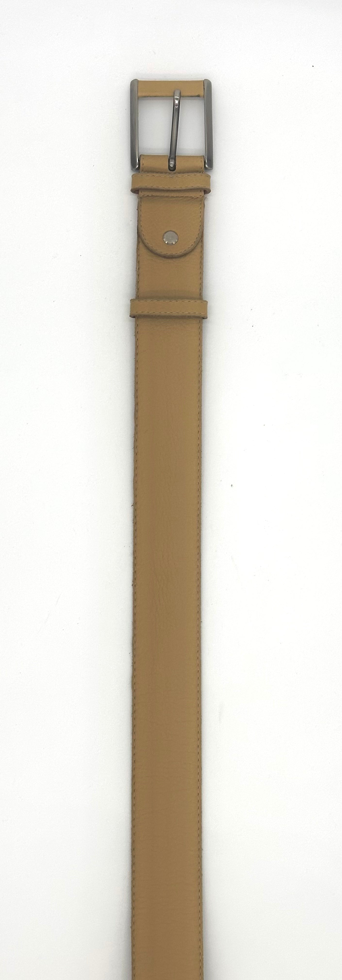 Ceinture Roberto Celk en cuir beige