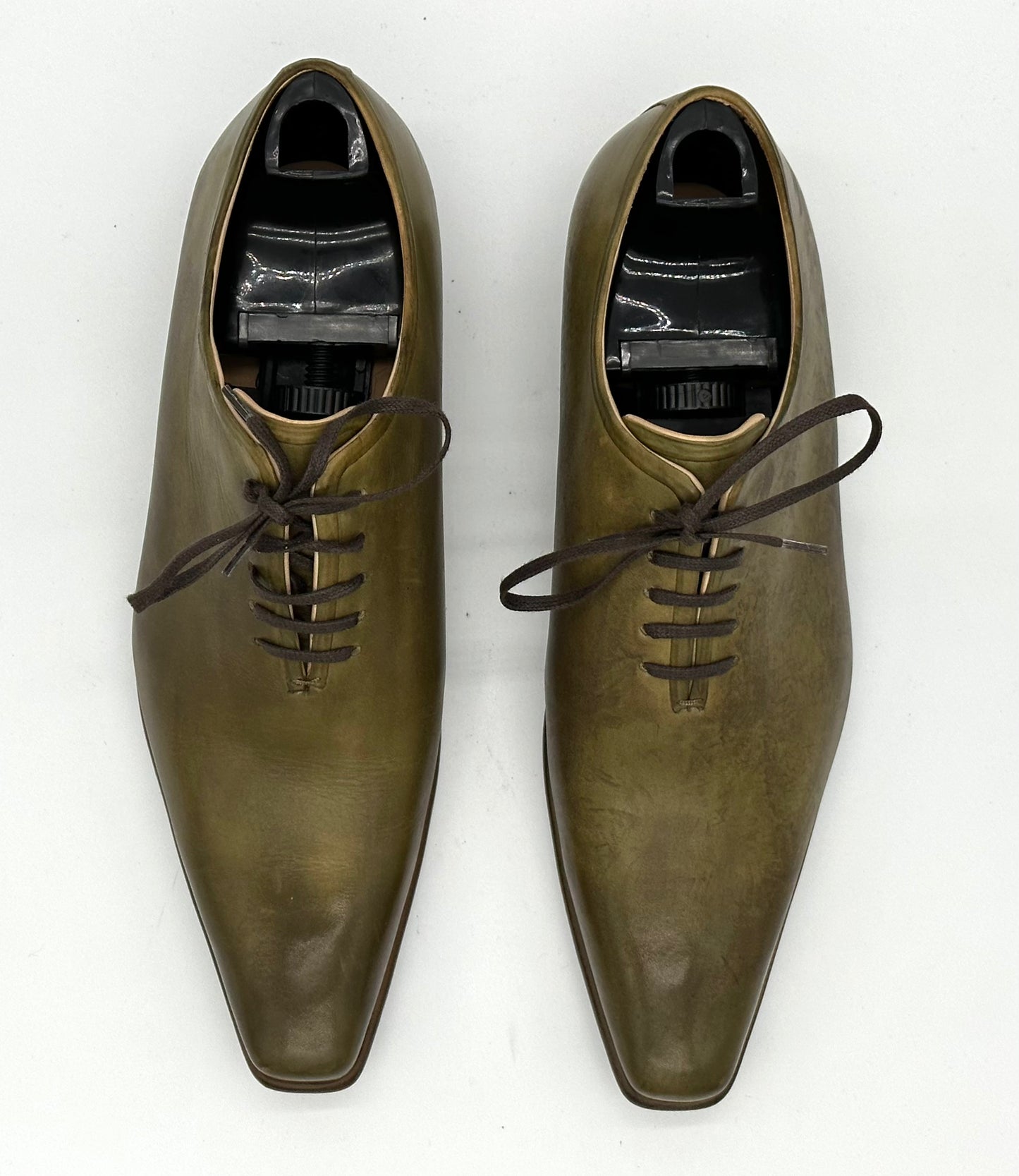 Richelieu Roberto Celk en cuir vert olive