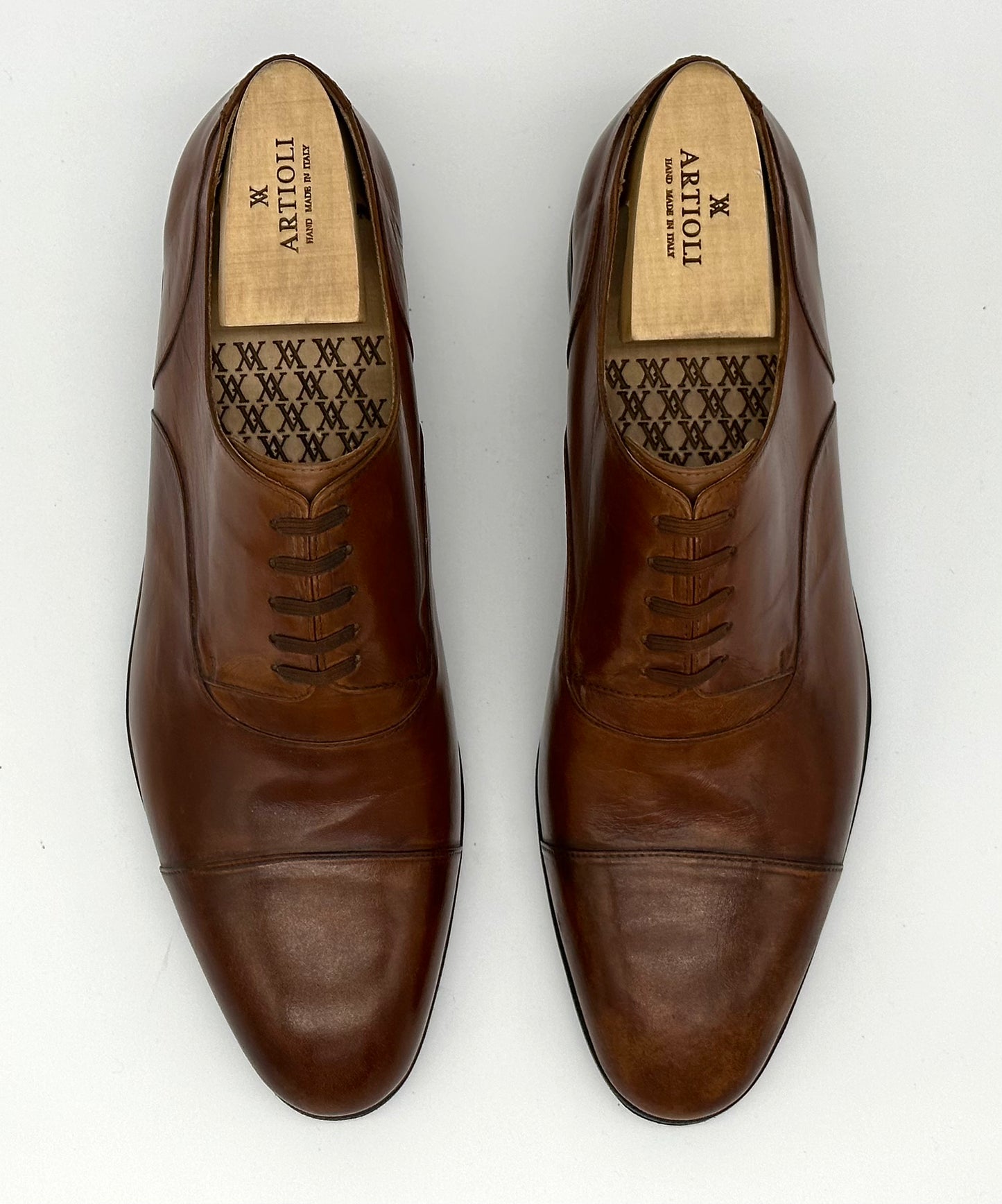 Derby Artioli en cuir marron