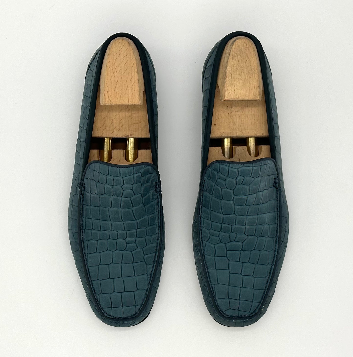 Mocassin Roberto Celk stamp crocodile bleu