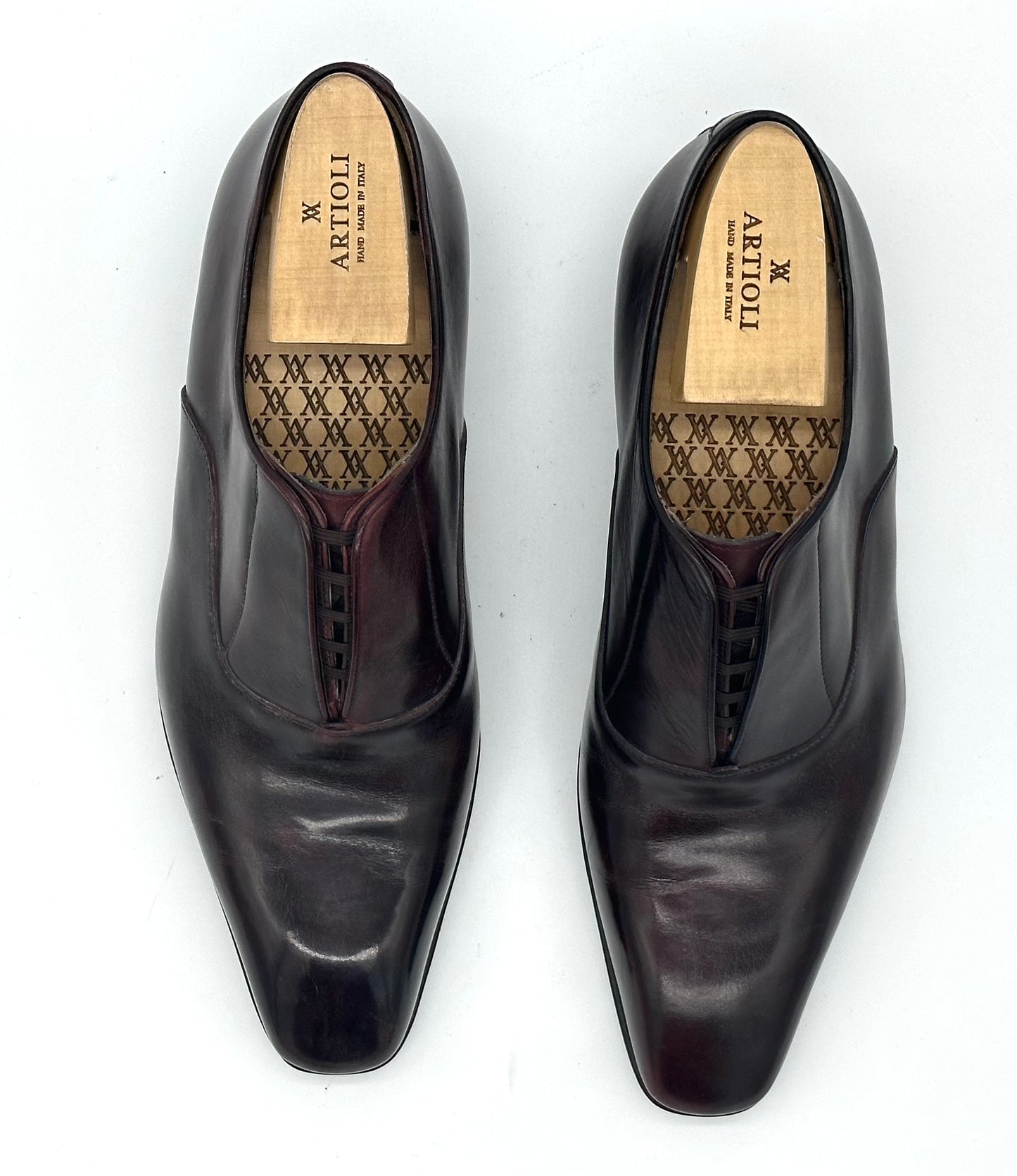 Mocassin Artioli en cuir bordeaux