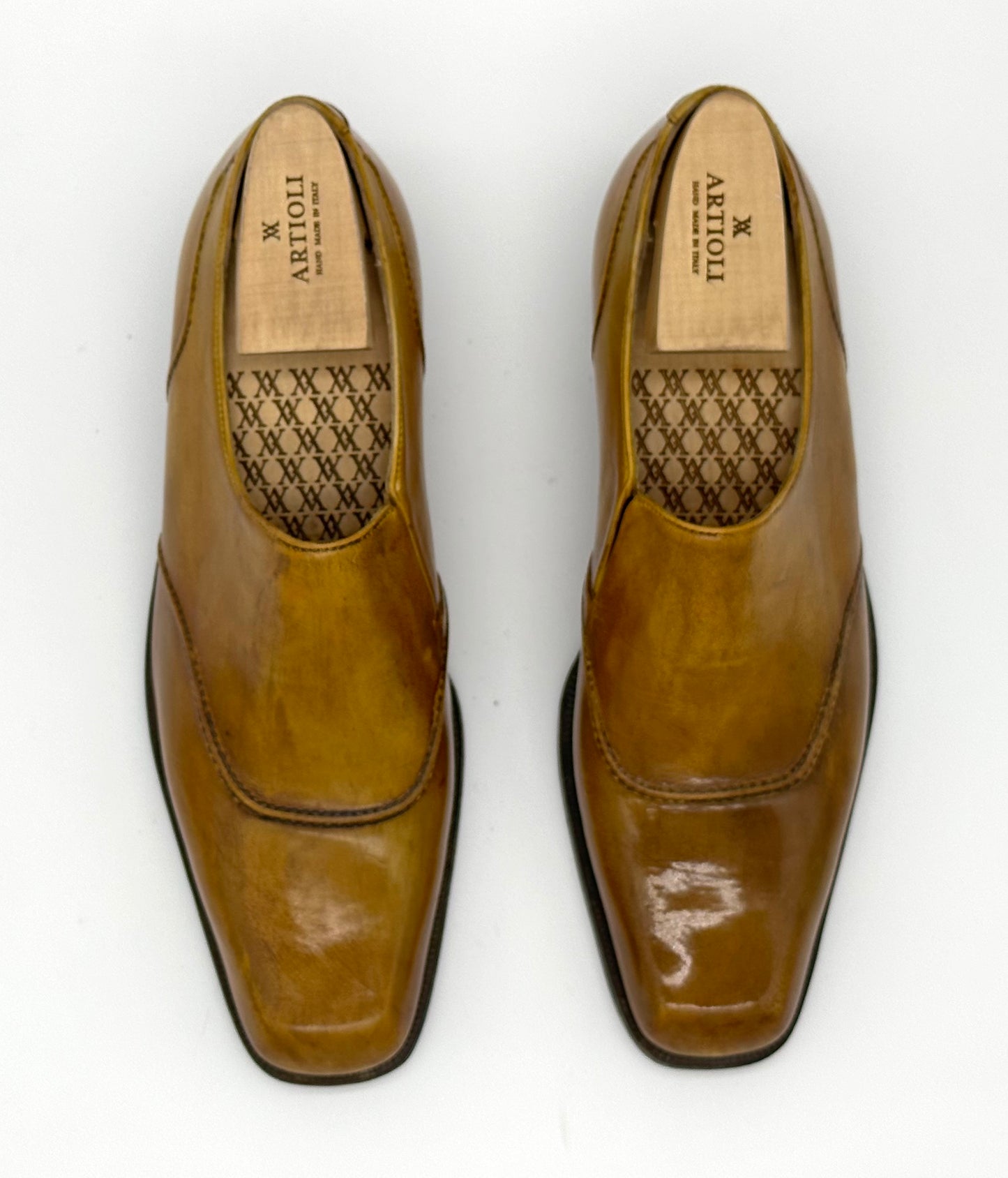 Mocassin Artioli en cuir gold