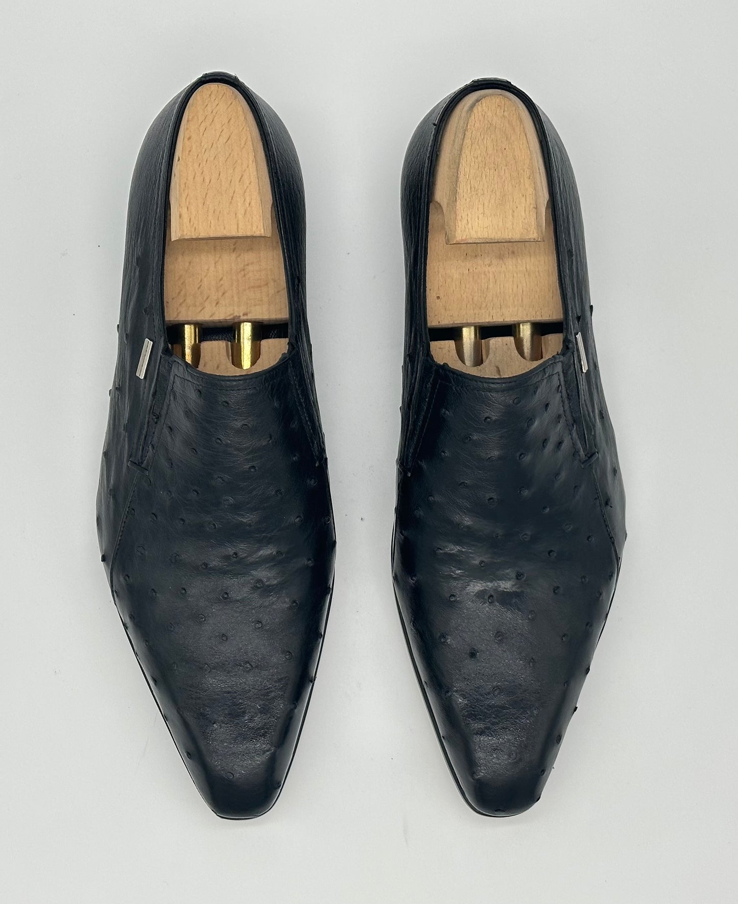 Mocassin Moreschi en autruche noir
