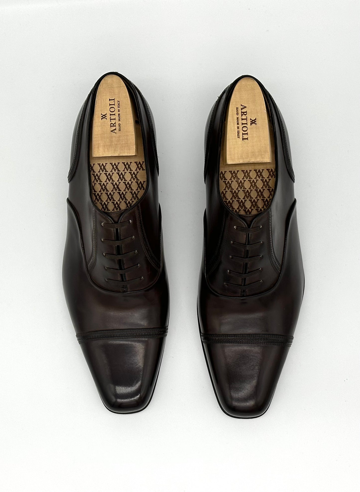 Richelieu Artioli en cuir marron