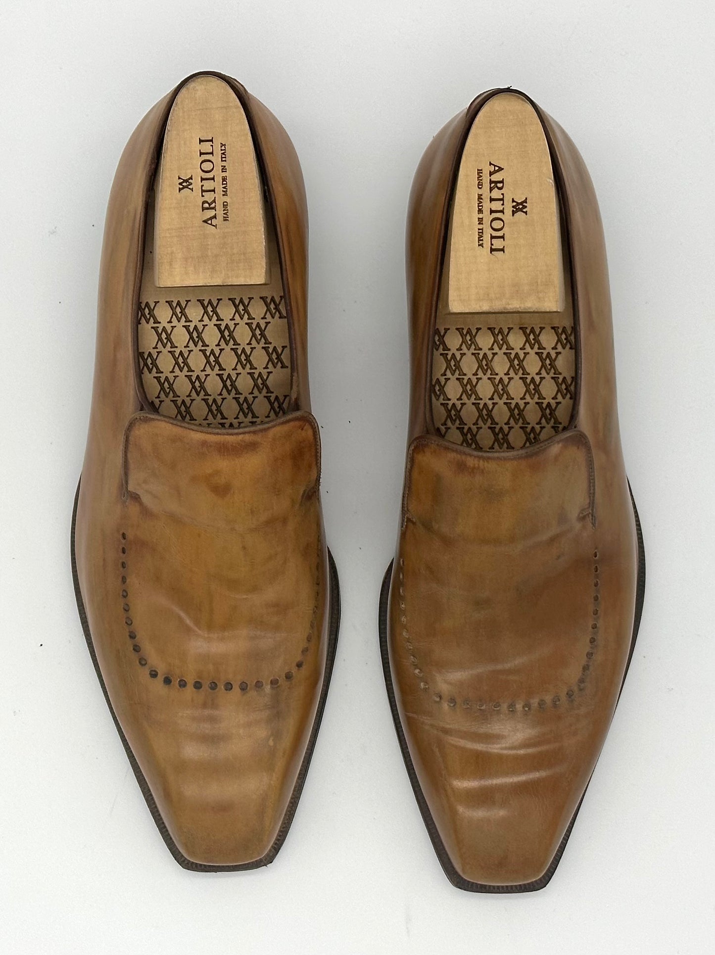 Mocassin Artioli en cuir gold