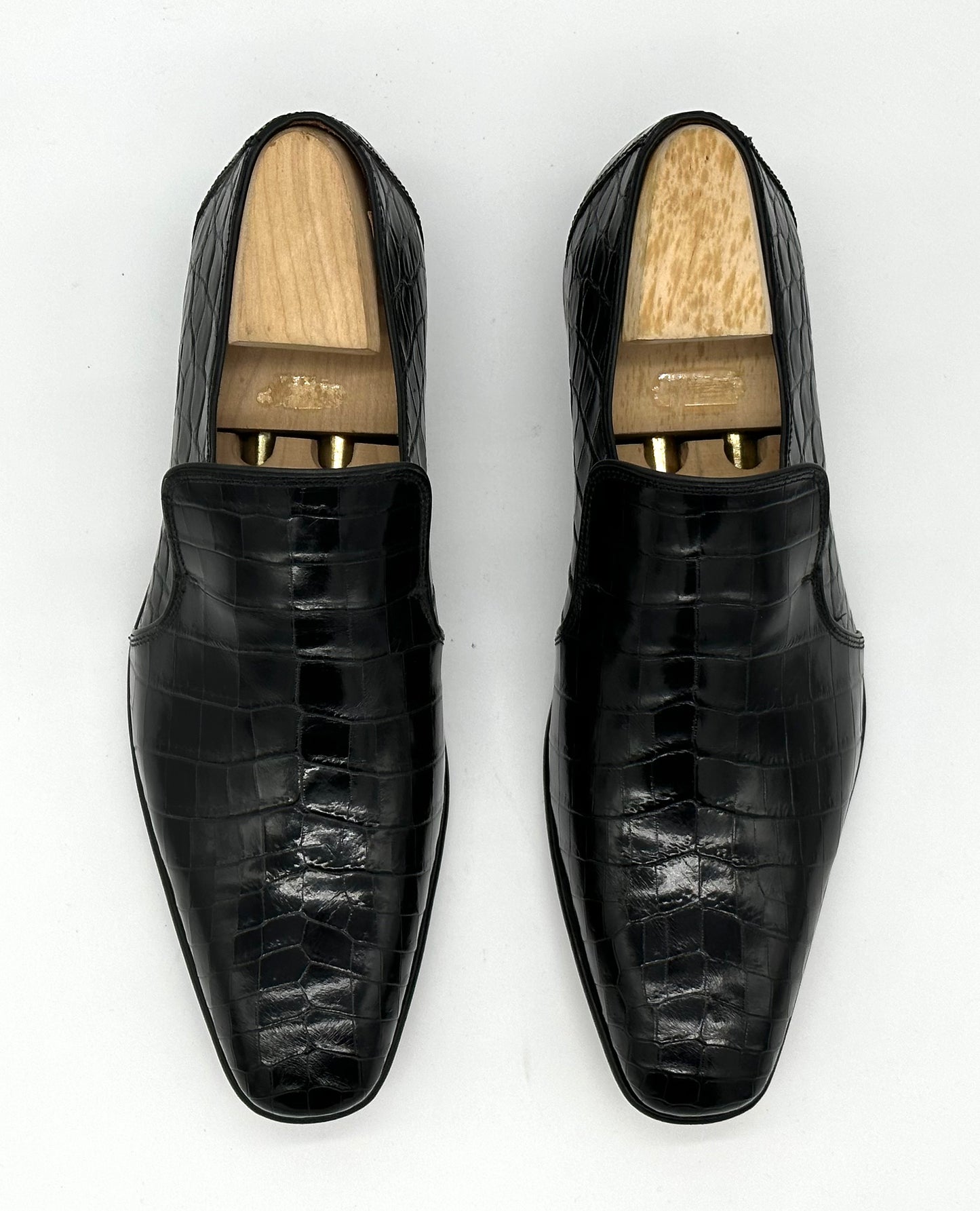 Mocassin Roberto Celk en crocodile noir