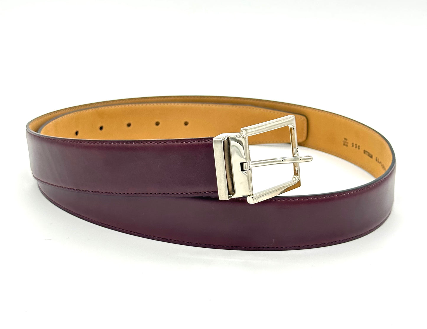 Ceinture Roberto Celk en cuir bordeaux