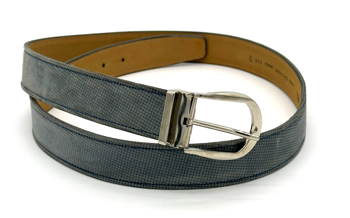 Ceinture Roberto Celk en Suède bleu clair