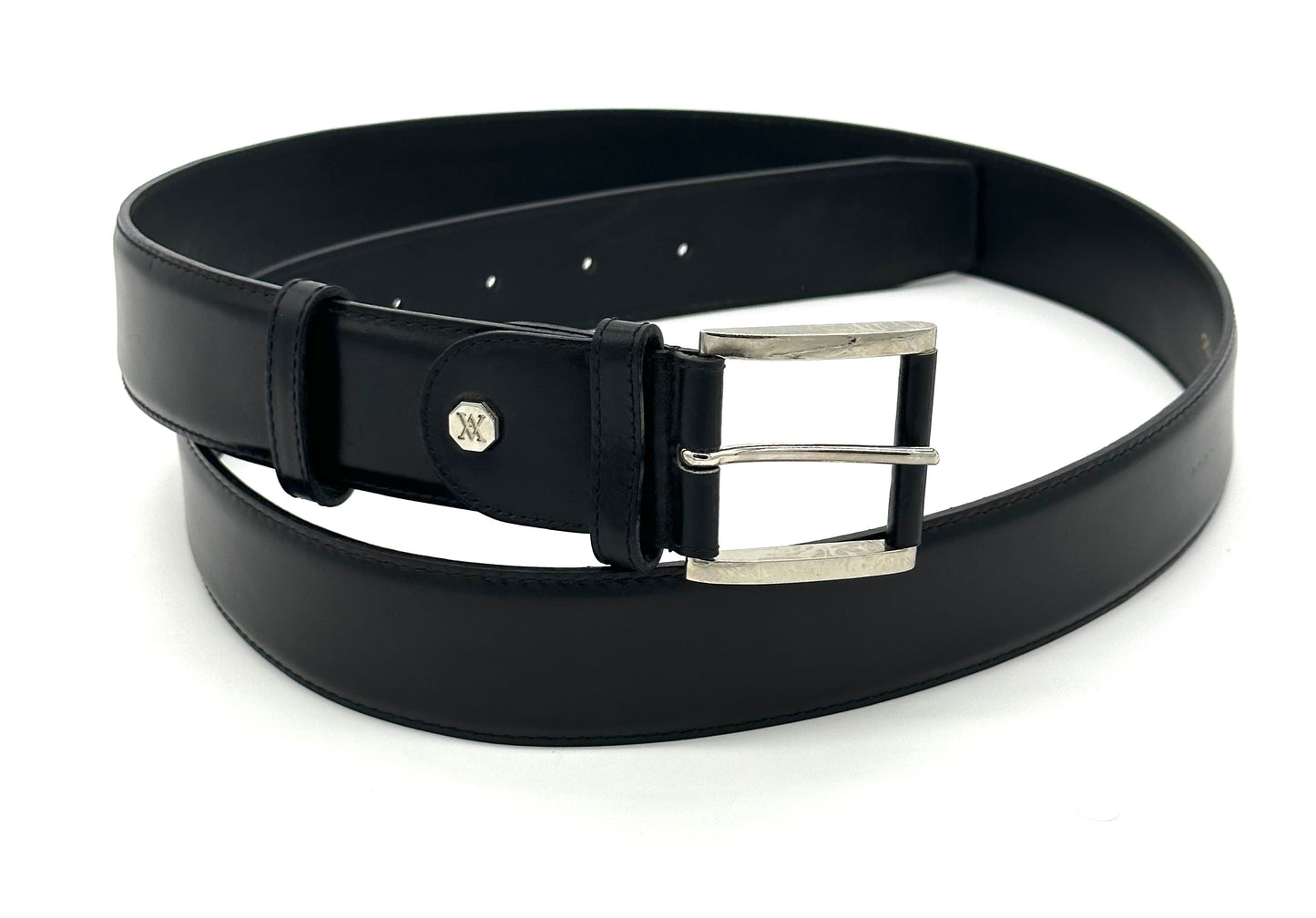 Ceinture Artioli en cuir noir