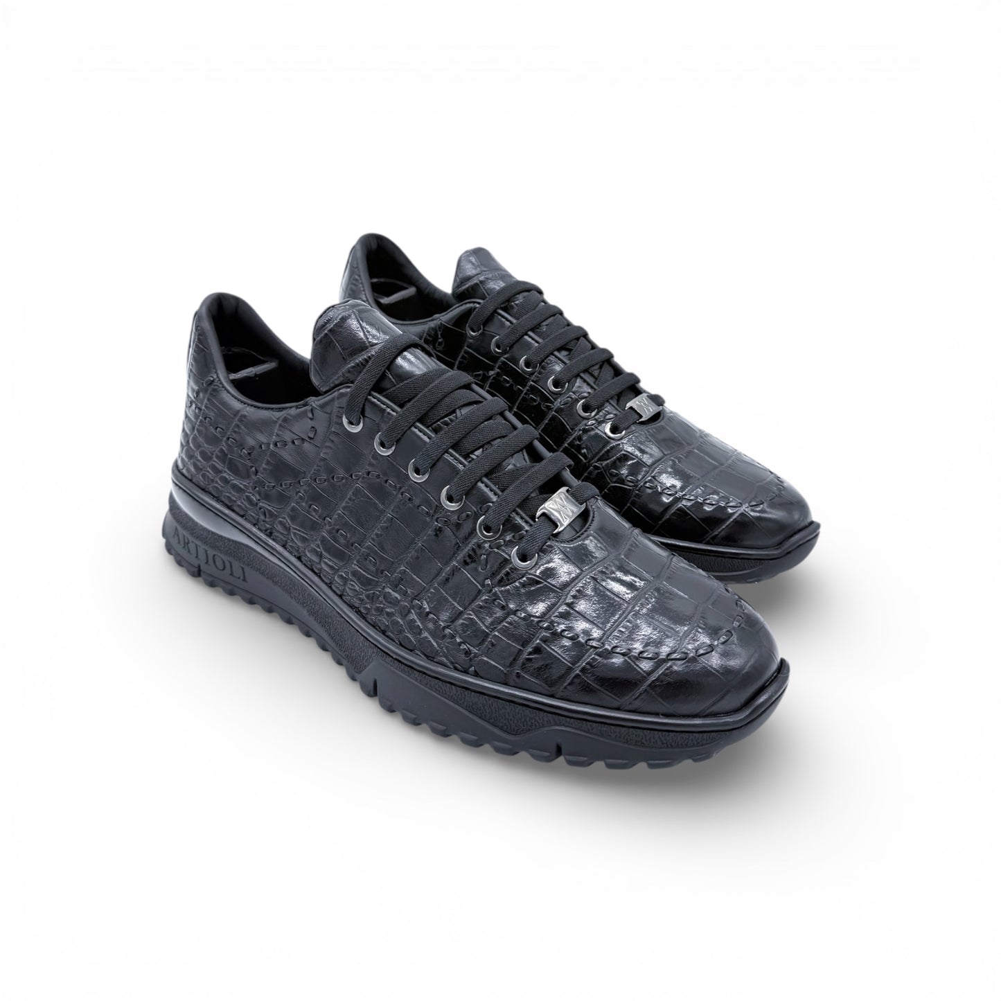 Sneakers Artioli croco noir