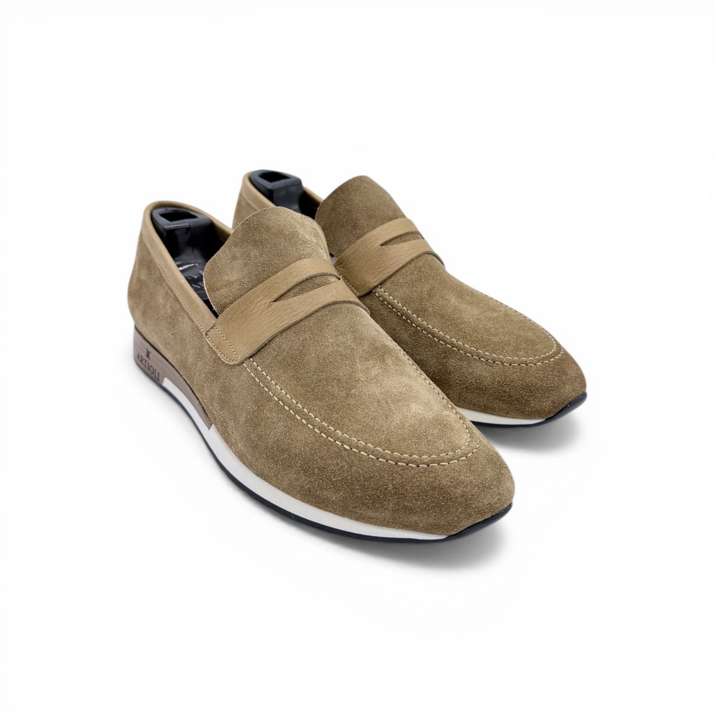 Mocassin Artioli en suède beige