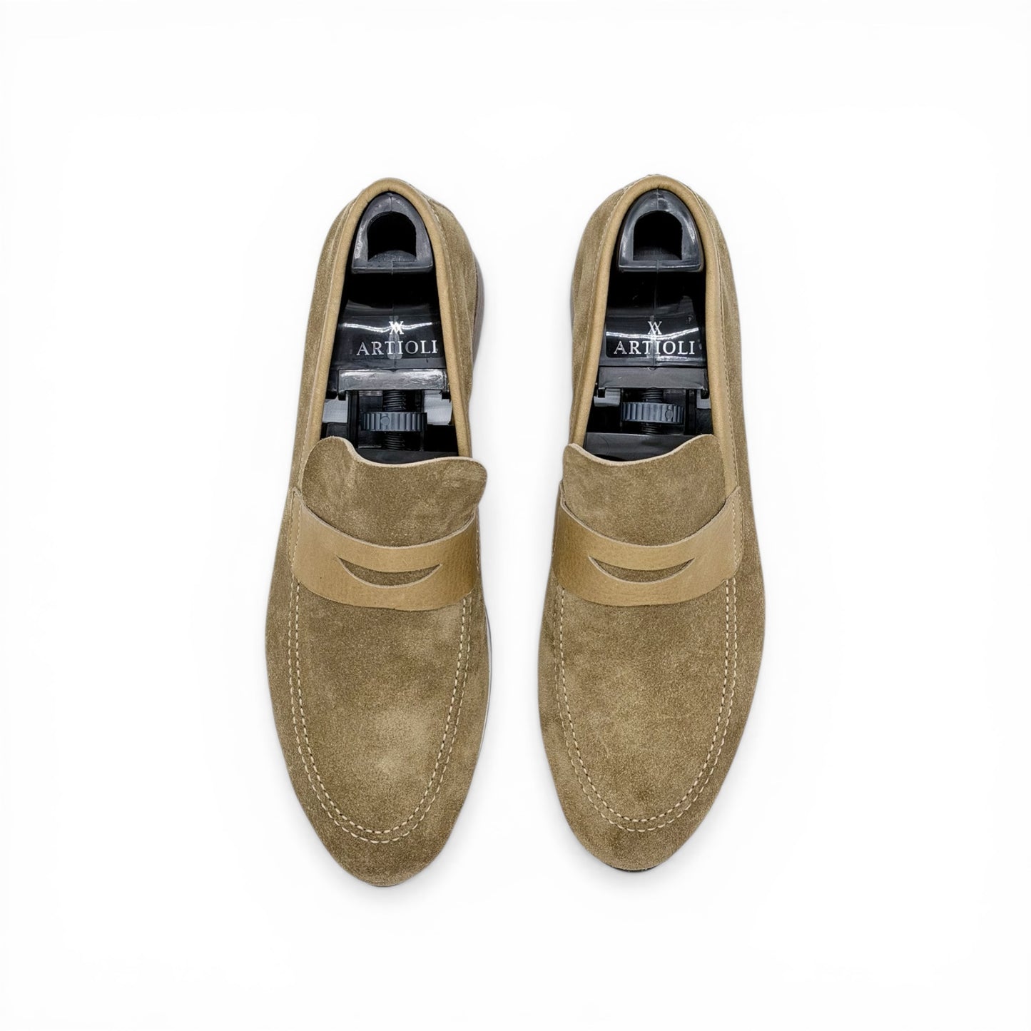 Mocassin Artioli en suède beige