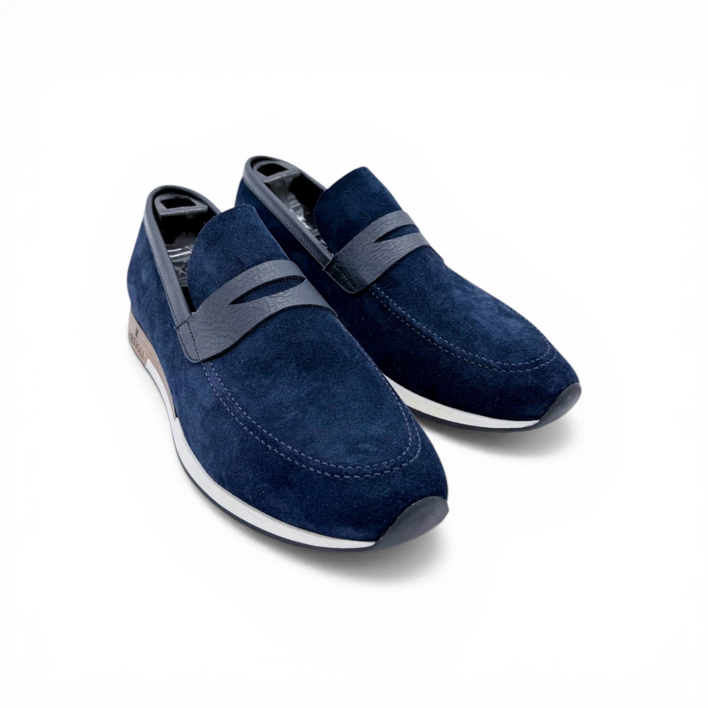 Mocassin Artioli en suède marine