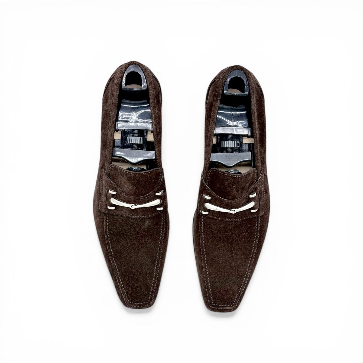 Mocassin Roberto Celk avec étrier en suède marron foncé