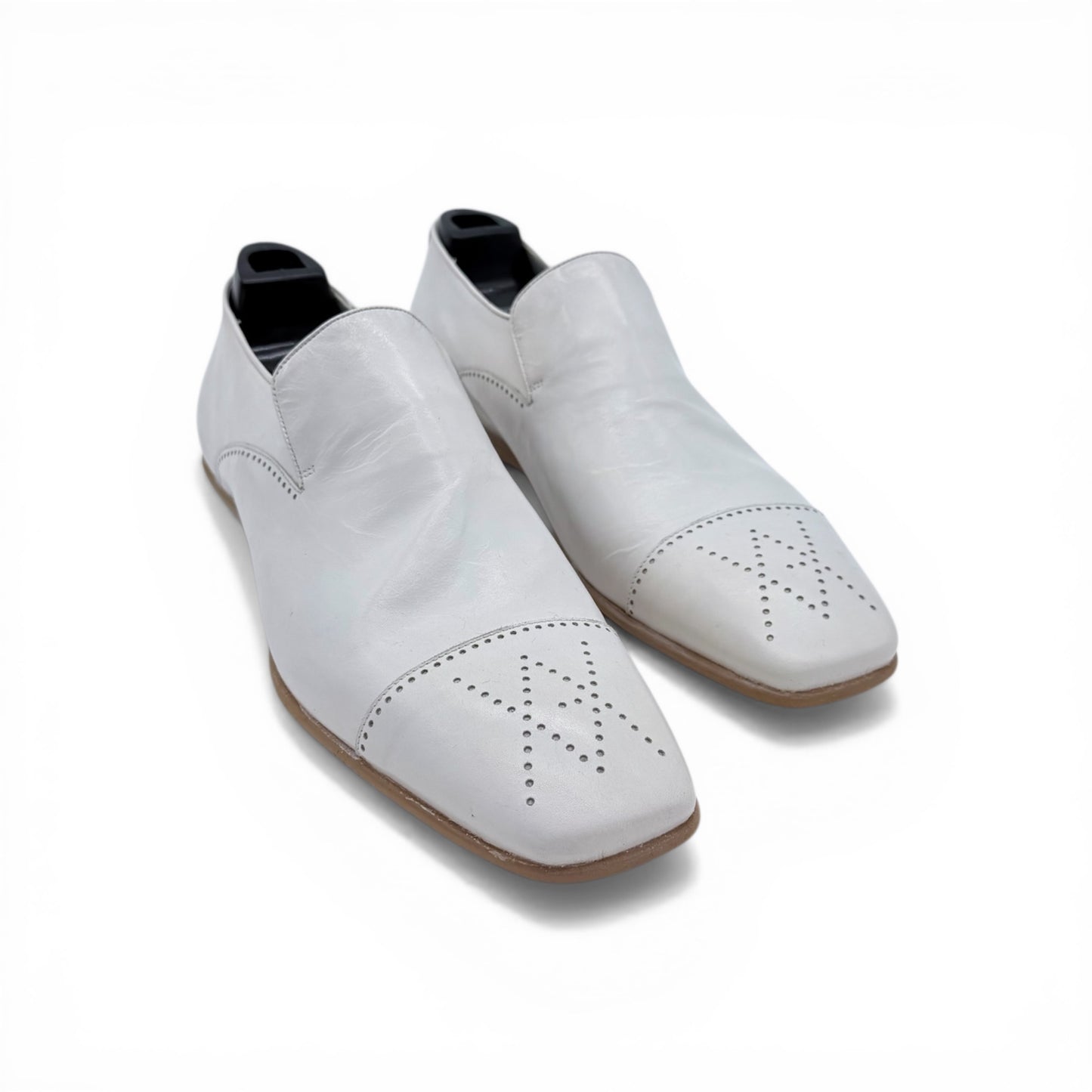 Mocassin Artioli en cuir souple blanc