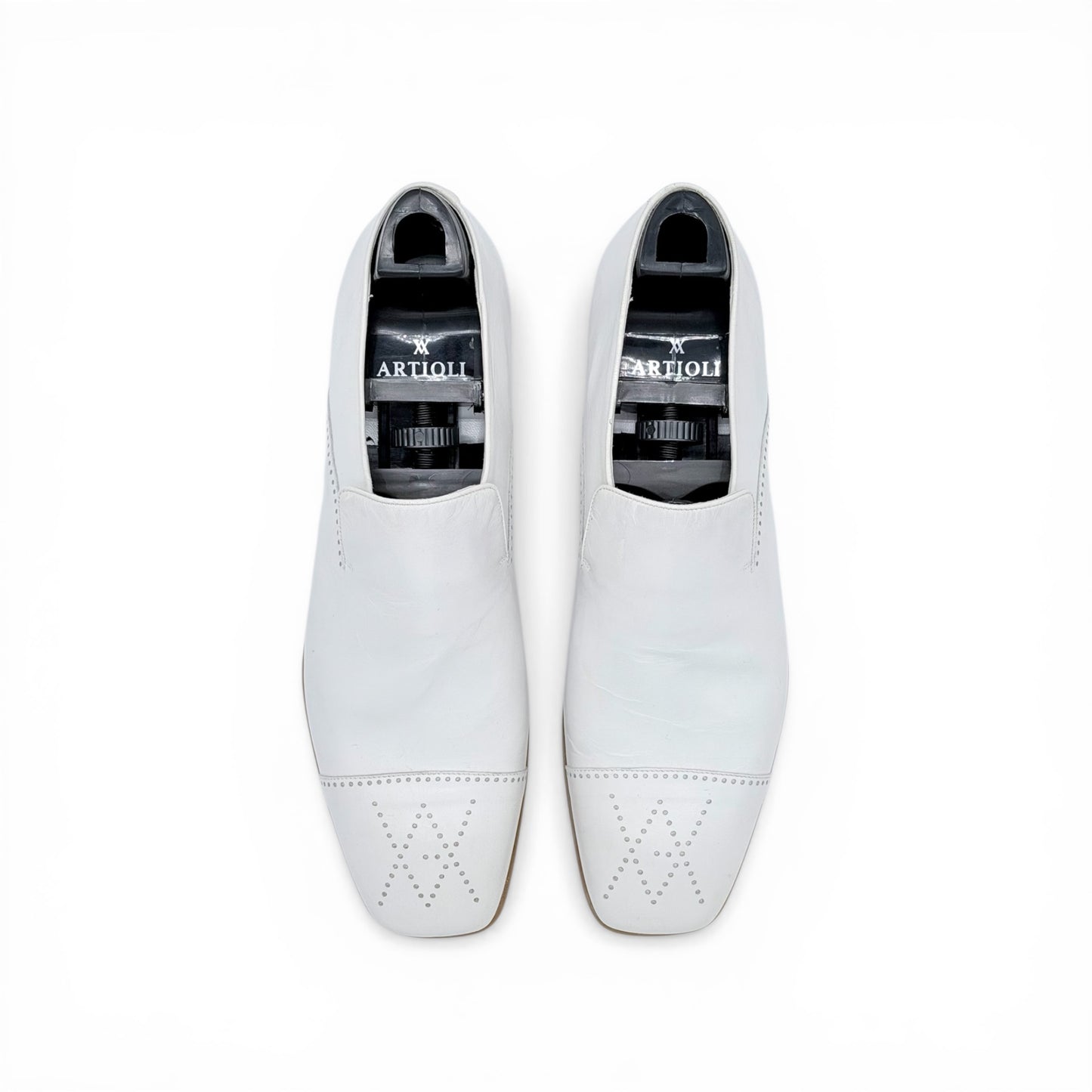 Mocassin Artioli en cuir souple blanc