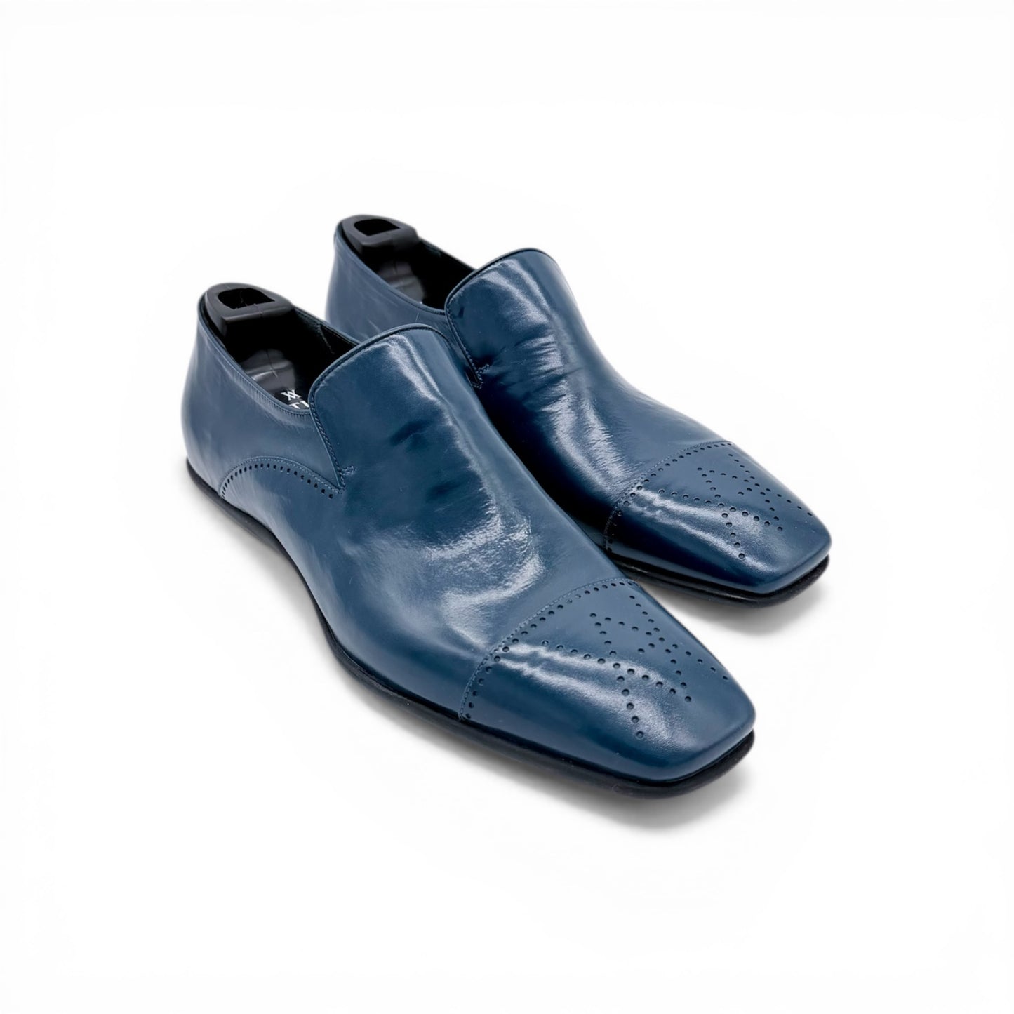Mocassin Artioli en cuir souple bleu