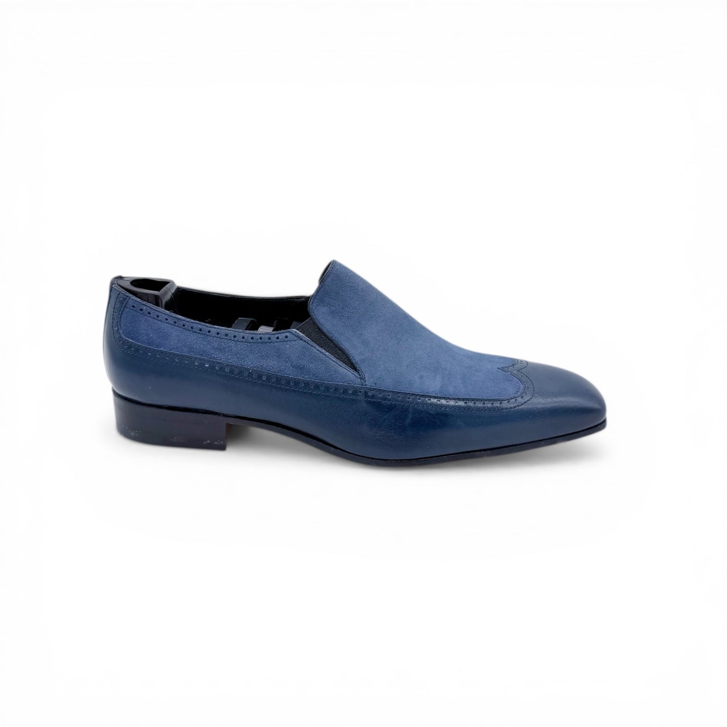 Mocassin Roberto Celk bi-matière bleu