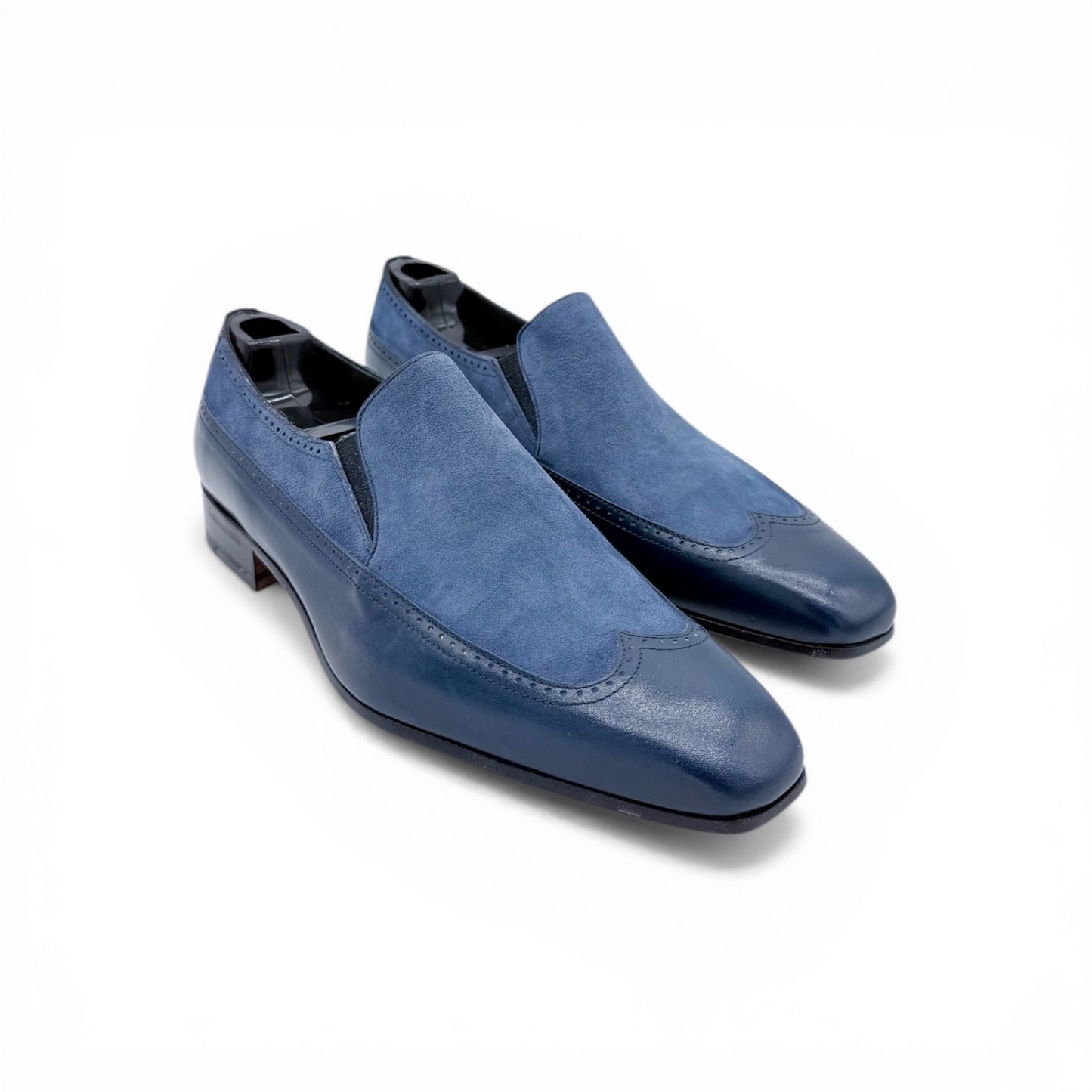 Mocassin Roberto Celk bi-matière bleu