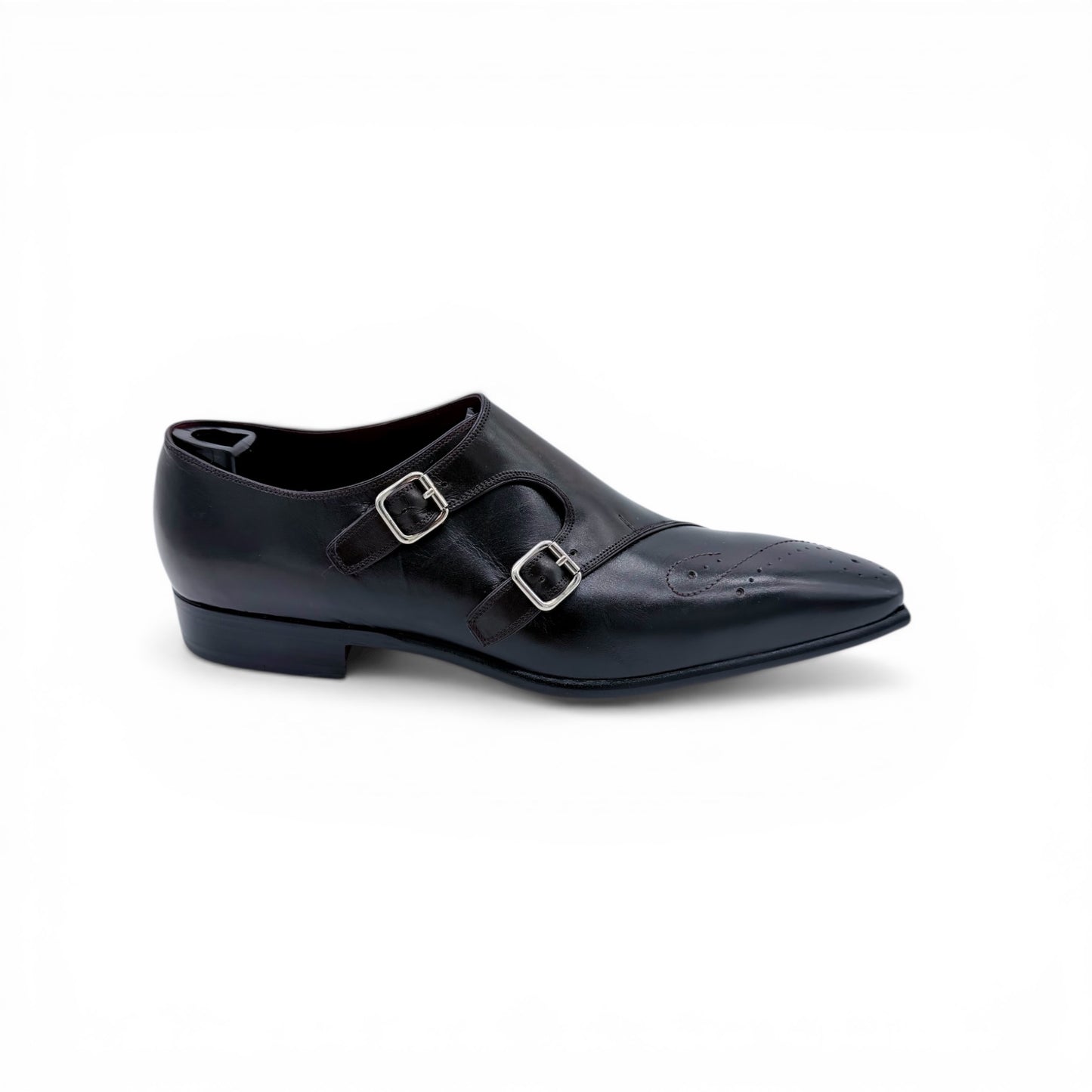 Soulier à double boucle Roberto Celk en cuir noir