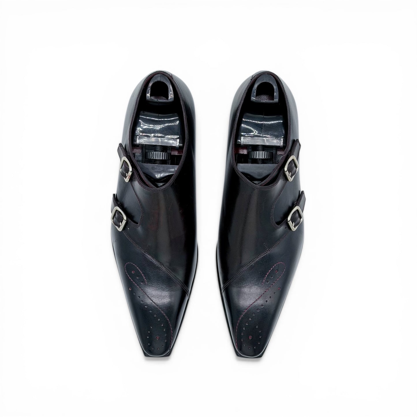 Soulier à double boucle Roberto Celk en cuir noir