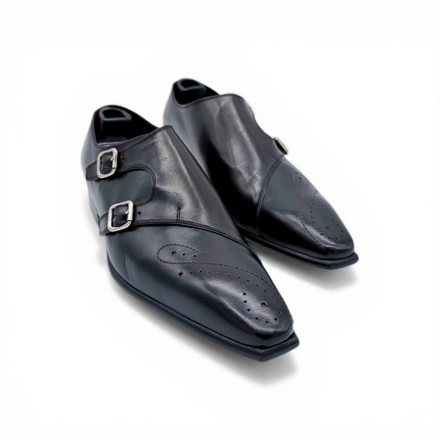 Soulier à double boucle Roberto Celk en cuir noir