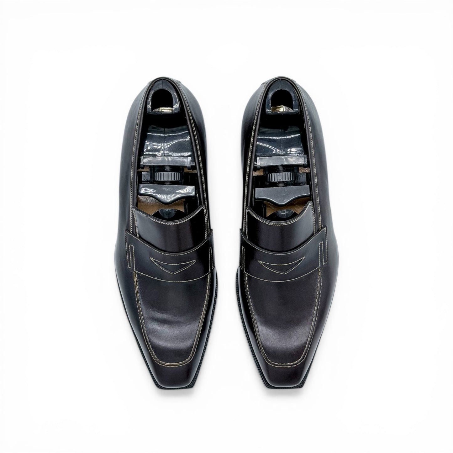 Mocassin Artioli en cuir marron foncé