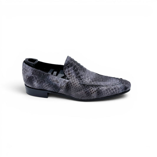 Mocassin Roberto Celk en cuir de python gris
