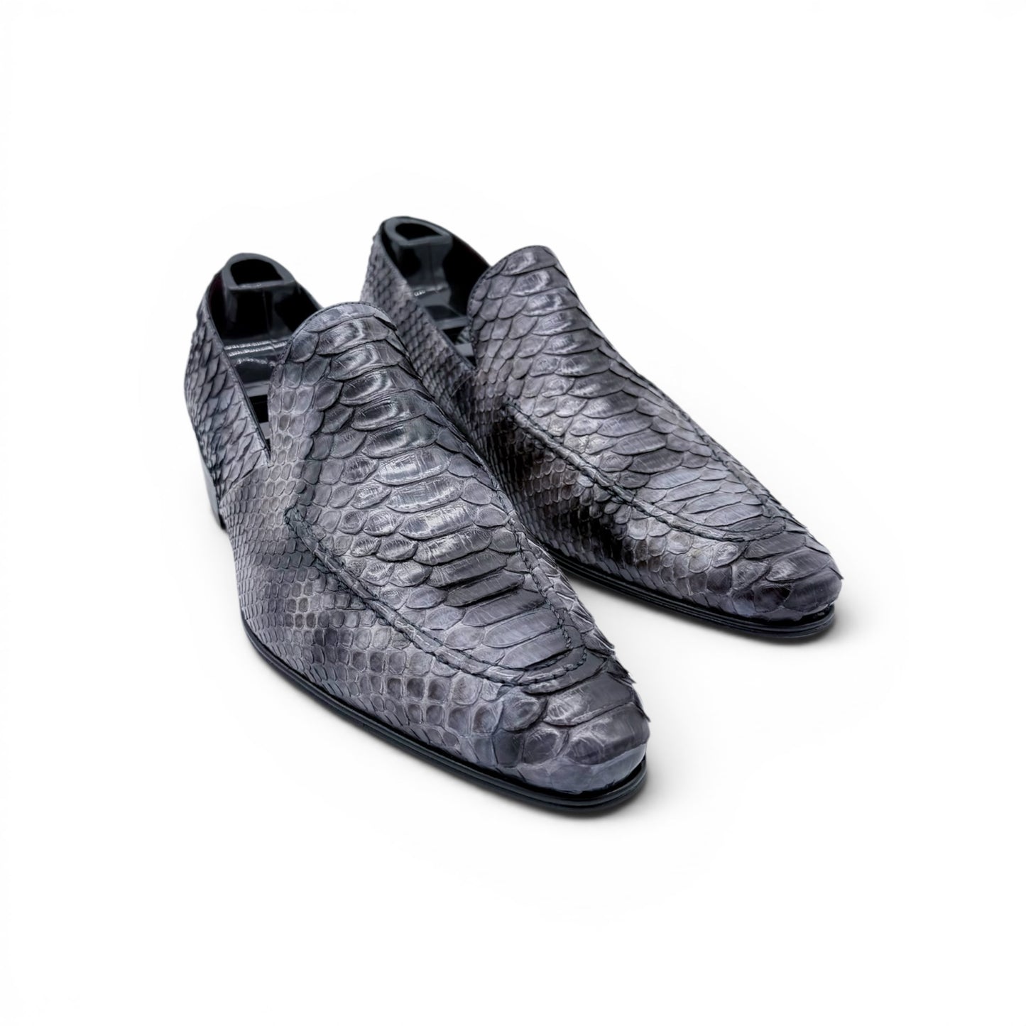 Mocassin Roberto Celk en cuir de python gris