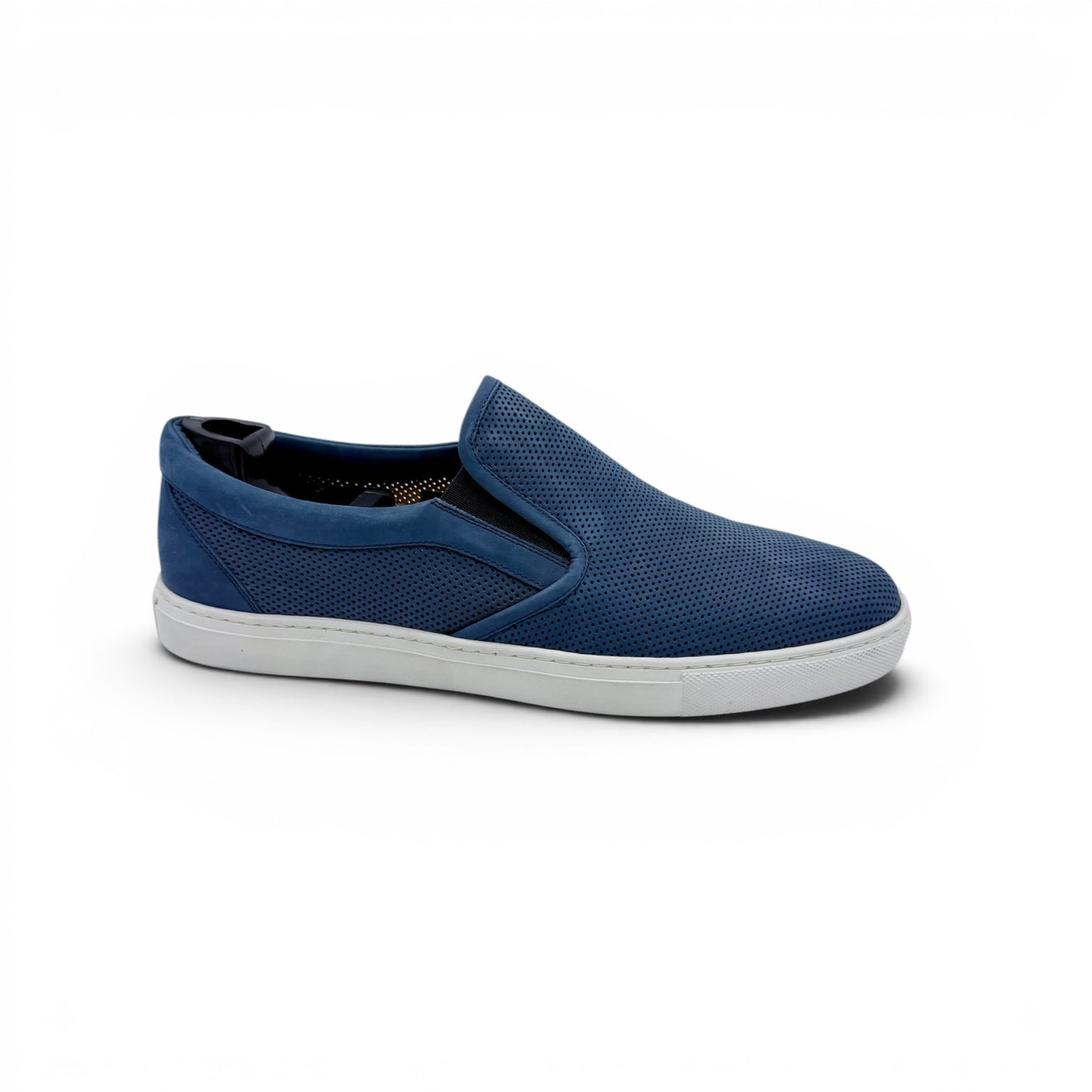 Sneakers Roberto Celk en suede perforé bleu