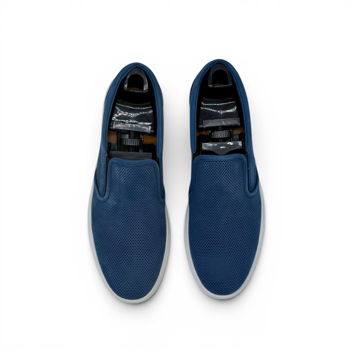 Sneakers Roberto Celk en suede perforé bleu