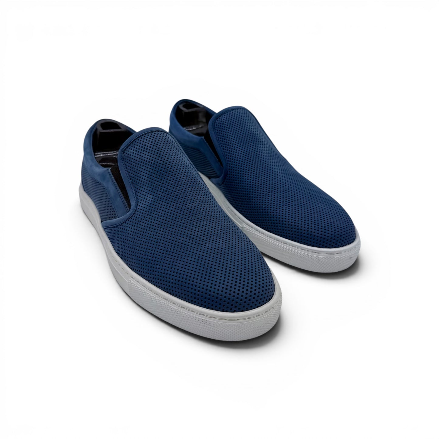 Sneakers Roberto Celk en suede perforé bleu