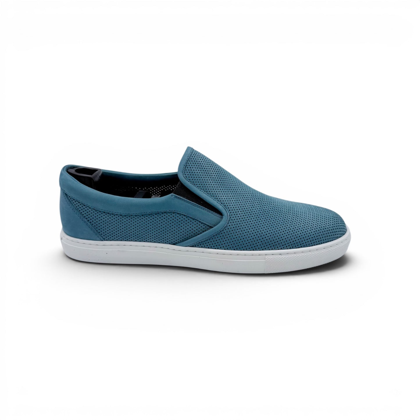 Sneakers Roberto Celk en suede perforé bleu clair
