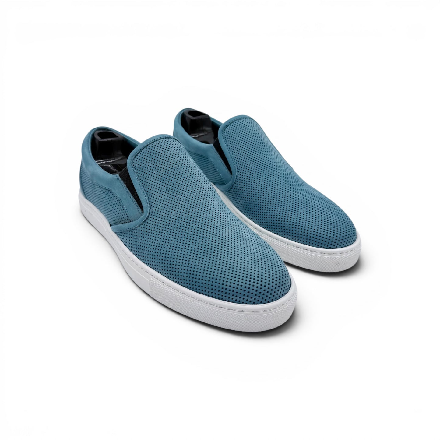 Sneakers Roberto Celk en suede perforé bleu clair