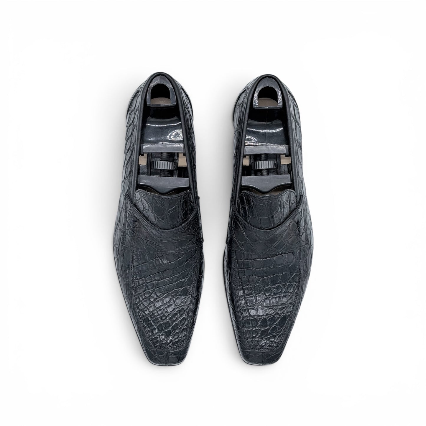 Mocassin Roberto Celk en cuir de croco noir