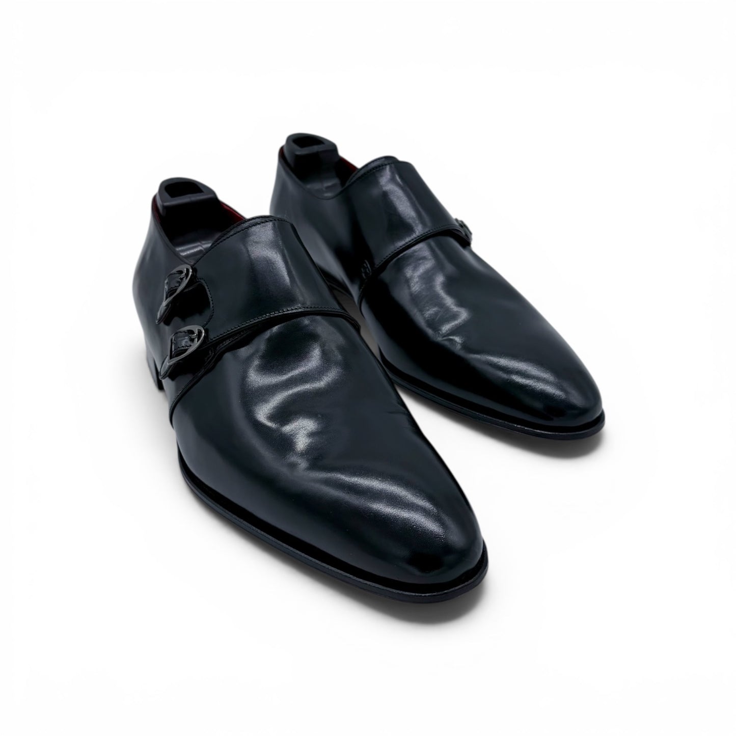 Soulier à double boucle Artioli en cuir noir
