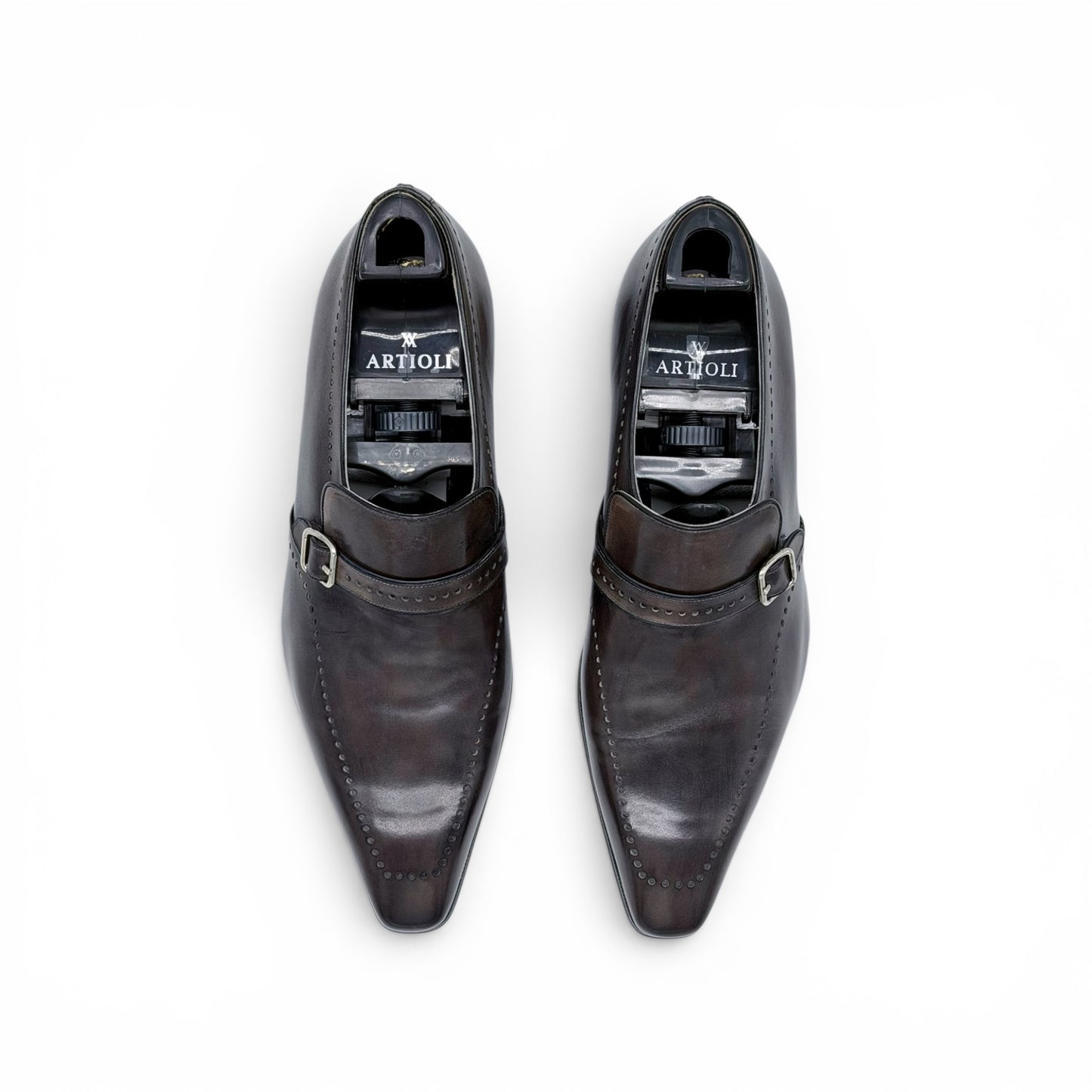 Soulier à boucle Artioli en cuir gris