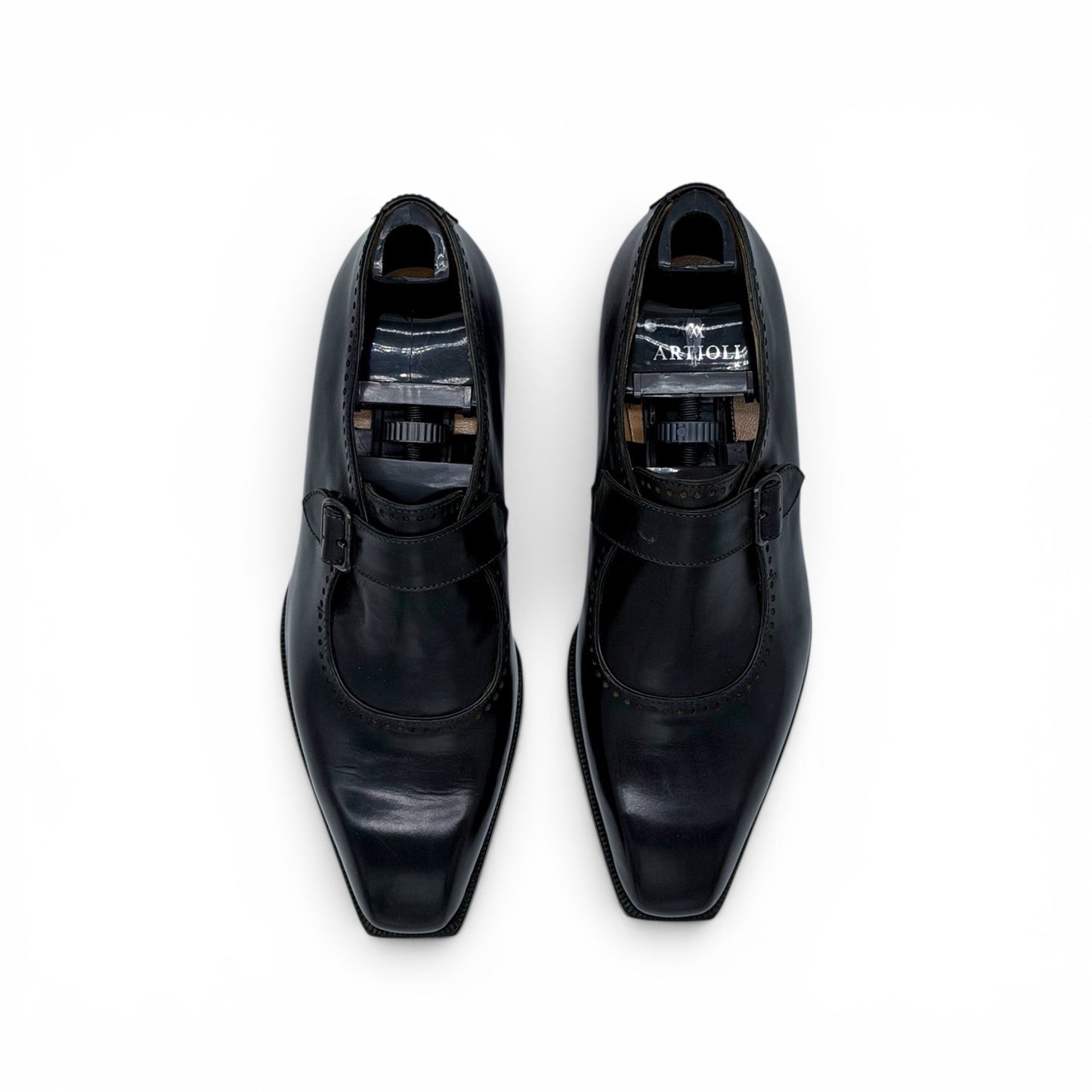 Soulier à boucle Artioli en cuir noir